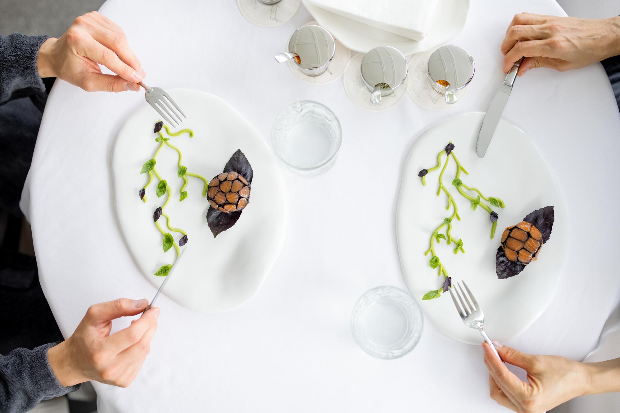 family dinner on modern table